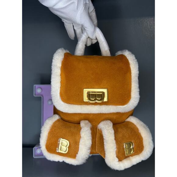 Brandon Blackwood Avi Backpack Shearling - Camel Avi Backpack – Brandon Blackwood New York main image 4